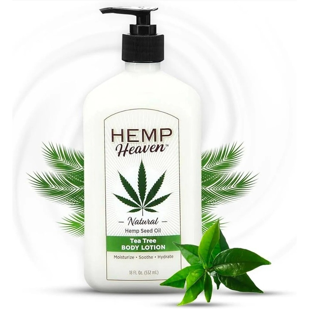 Hemp Heaven Hydrating Tea Tree Hemp Seed Oil Body Lotion 18 fl oz‎